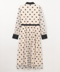 GRACE CONTINENTAL ラメドット刺繍ドレス