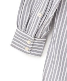 J.PRESS YORK STREET 【WOMEN】バックボタン ストライプブラウス