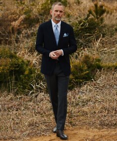 GOTAIRIKU ロングセラー【洗える/折り目加工/シワになりにくい/ウエストアジャスター】ウォッシャブル サマーウール100％パンツ_定番色(ノータック)23/24年モデル