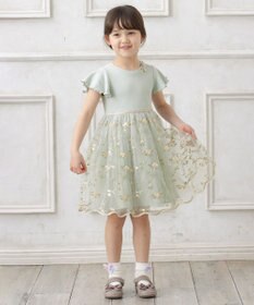 ANY KIDS 刺繍チュールガーリー ワンピース