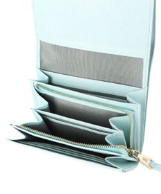 LANVIN en Bleu サンドニ 二つ折り中Lファスナー財布