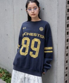 WEGO 【ユニセックス着用ITEM】ケミカルウォッシュナンバリングプルオーバー