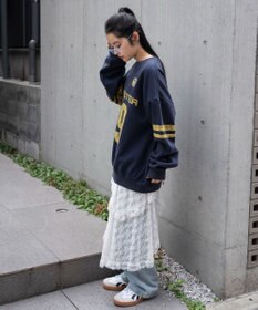 WEGO 【ユニセックス着用ITEM】ケミカルウォッシュナンバリングプルオーバー