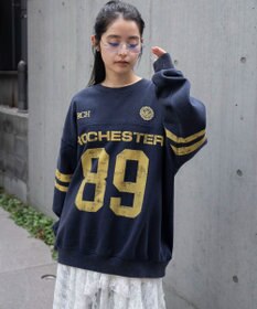 WEGO 【ユニセックス着用ITEM】ケミカルウォッシュナンバリングプルオーバー