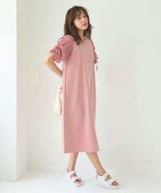 Feroux 【洗える】ドロストスリーブカットソー ワンピース