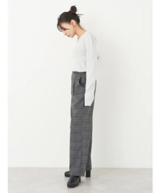 earth music&ecology チェックストレートパンツ