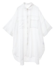 Green Parks ７分袖ミディ丈シャツワンピース