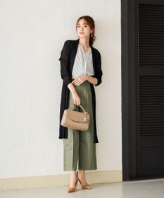 Tiaclasse 【UVケア・接触冷感】さらっと羽織れる膝丈ロングトッパーカーディガン