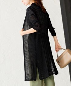 Tiaclasse 【UVケア・接触冷感】さらっと羽織れる膝丈ロングトッパーカーディガン