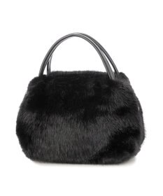 UNBILLION カシュカシュ cachecache / ミンク風エコファー2wayボックストート