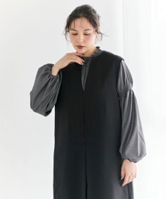 #Newans 【洗濯機可】キーネックジャンパースカート