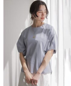 組曲 プレーティング天竺 バルーンスリーブカットソー ブルーグレー系