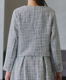 Tiaclasse 【洗える】ツイードノーカラージャレロ