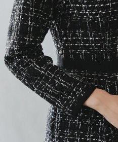 Tiaclasse 【安田美沙子さん着用・洗える】配色ツイードワンピース