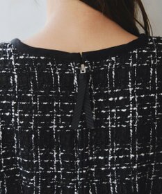 Tiaclasse 【安田美沙子さん着用・洗える】配色ツイードワンピース