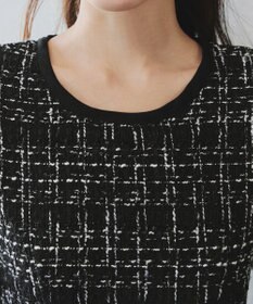 Tiaclasse 【安田美沙子さん着用・洗える】配色ツイードワンピース