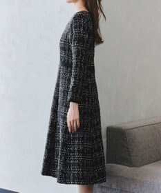 Tiaclasse 【安田美沙子さん着用・洗える】配色ツイードワンピース