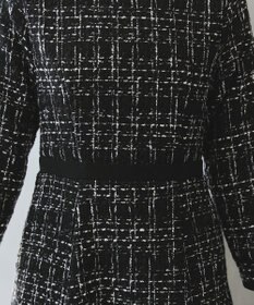 Tiaclasse 【安田美沙子さん着用・洗える】配色ツイードワンピース