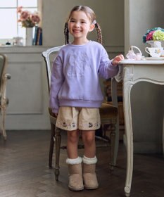 ANY KIDS アニマル刺繍 裏シャギー トレーナー