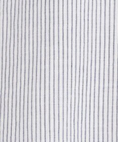 JOSEPH ABBOUD 【サスティナブル・７分袖】コットンリヨセルリネンコードストライプ シャツ