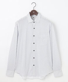 JOSEPH ABBOUD 【綿100％・ストレッチ・イージーケア】コンフォートジャージー プリント シャツ