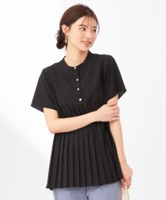 ANY SIS L 【洗える】ジョーゼットプリーツコンビ ブラウス