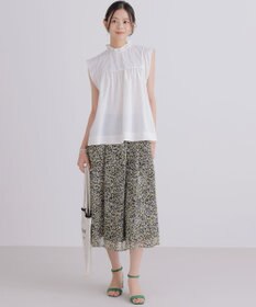 組曲 インプレッションフラワープリント フレアスカート