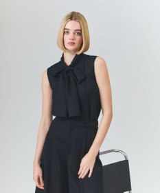 GRACE CONTINENTAL リネンライクボウタイノースリーブ