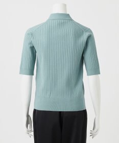 23区 【R(アール)】シルクコットン ポロカラー リブニット