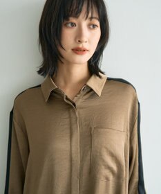 YECCA VECCA ヴィンテージサテンシャツワンピース