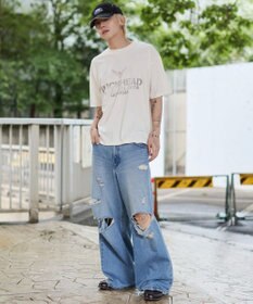 WEGO 【ユニセックス着用ITEM/MLサイズ展開】ステンシルロゴグラフィックT（SS）