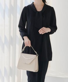 Tiaclasse 【安田美沙子さん着用・4way /2TYPEハンドル】パールチェーン付きハーフフォーマルミニバッグ