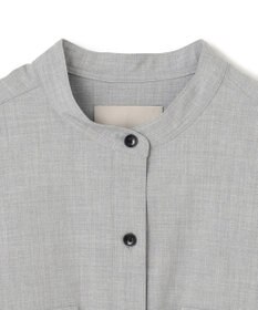 UNFILO ウールライク バンドカラーシャツ