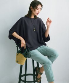 ANY SIS 【ストレッチ・接触冷感・撥水・UVカット・洗える】エアリーストレッチ テーパードパンツ