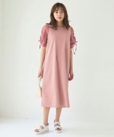 Feroux 【洗える】ドロストスリーブカットソー ワンピース