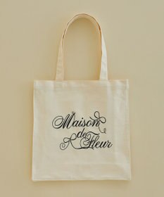 Maison de FLEUR ブランドロゴ刺繍スクエアトートバッグ