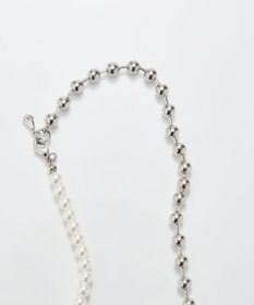 Phoebe 【セレモニーセット】マルチwayメタルボールパールネックレス×2wayグレースツイストラインイヤリングSET