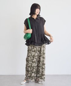 Green Parks レースプリント柄パンツ