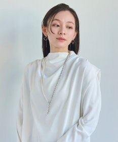 Phoebe 【セレモニーセット】マルチwayメタルボールパールネックレス×2wayグレースツイストラインイヤリングSET