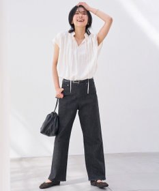 UNFILO ヴィンテージシアー ギャザーブラウス