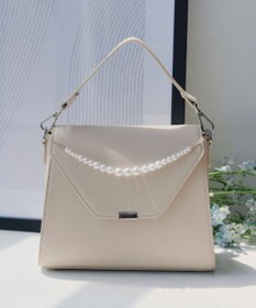 Tiaclasse 【安田美沙子さん着用・4way /2TYPEハンドル】パールチェーン付きハーフフォーマルミニバッグ