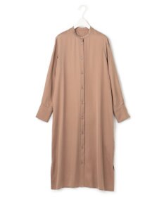 ICB 【洗える】 ルゼブフィブリルサテン シャツワンピース