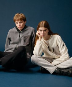 JOSEPH ABBOUD MOUNTAIN 【軽さ/ストレッチ】ホールガーメント3Dニット トスタンドZIPプルオーバー