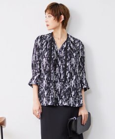 ICB 【接触冷感・洗える】BackSatinAmunzen ナロータイブラウス