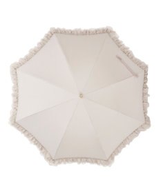 MOONBAT 【ランバン オン ブルー（LANVIN en Bleu）】晴雨兼用日傘　ビジュー付きオーガンジーフリル