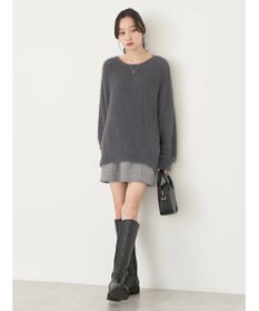 earth music&ecology ゆるモヘアライクレースニット