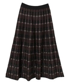 AMERICAN HOLIC ニットプリーツライクチェックスカート