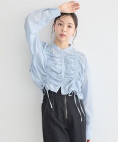 earth music&ecology フロントドロストショートシャツ