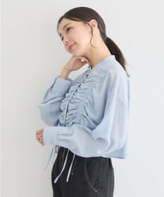 earth music&ecology フロントドロストショートシャツ