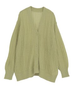 Green Parks シアーニットＶネックカーディガン